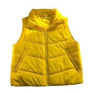 Vans‎ Tierra Whack Collab Puffer Vest Yellow Size Medium Skate Streetwear